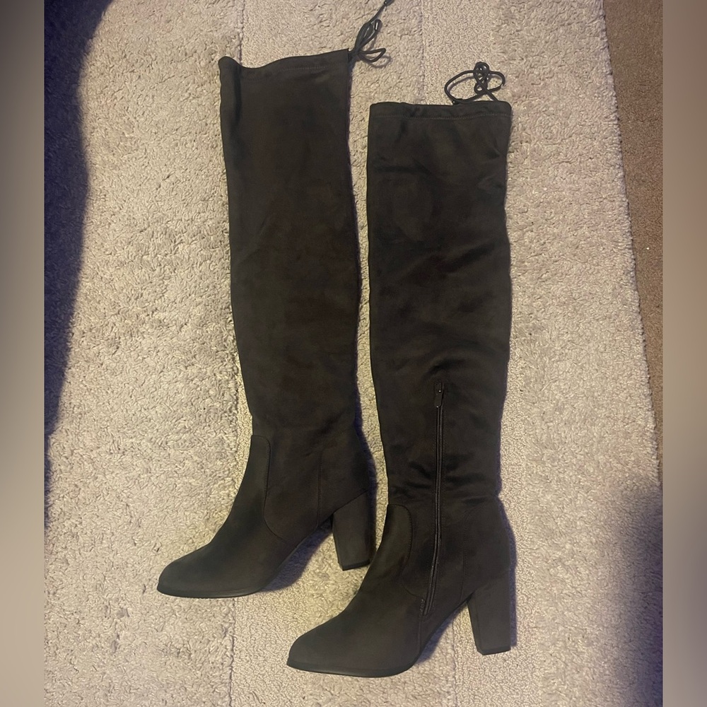 Dream Pairs Grey Over-the-Knee Boots